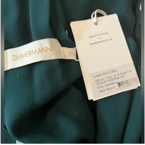 Zimmerman green maxi polka dot dress - Picture 3 of 3